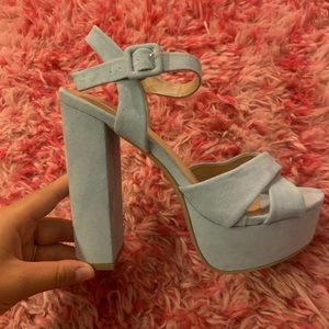 Nordstrom Baby Blue Suede Heels